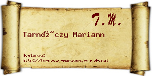 Tarnóczy Mariann névjegykártya